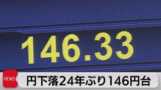 円下落24年ぶり146円台（2022年10月12日）
