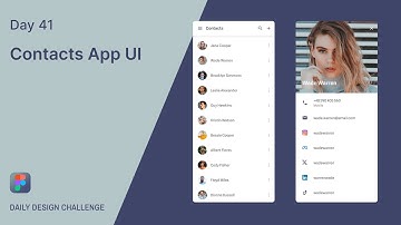 Daily UI Design Challenge | Day 41 | Contacts App UI | Figma Tutorial
