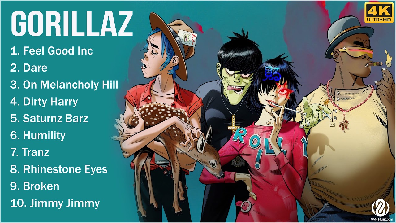 GORILLAZ MIX Full Album - GORILLAZ Greatest Hits - Top 10 Best GORILLAZ Songs & Playlist