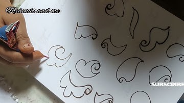 #mehandi class -3/how to learn mehendi for beginners/shapes practice/how to learn henna/