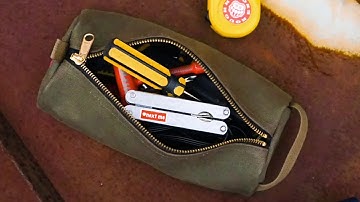 Rough Enough Small Tool Bag Heavy Duty Canvas Tool Pouch Multi Tools Zipper Pouch Big Pencil Case