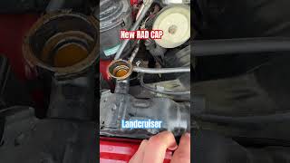 New RAD CAP on this old beast. #radiator #radcap #landcruiser