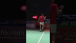 Christo Popov being creative with his defence #shorts #badminton #BWF