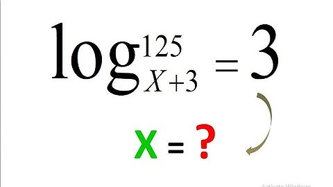 LOGARITHMIC Equation || Quadratic