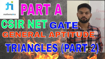 PART A CSIR NET, GATE GENERAL APTITUDE WITH CONCEPT OF MATHEMATICS