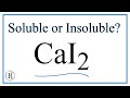 Solubility of Iodide Compounds