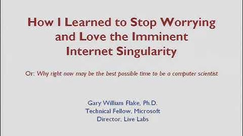 Lang.NET 2006 - How I Learned to Stop Worrying and Love the Singularity  - Gary Flake (Microsoft)