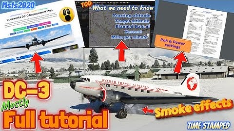 Msfs2020*DC-3 Full flight-No Fluff *TOD planning-POH settings-ILS Approach W/Gns530* Retrofit