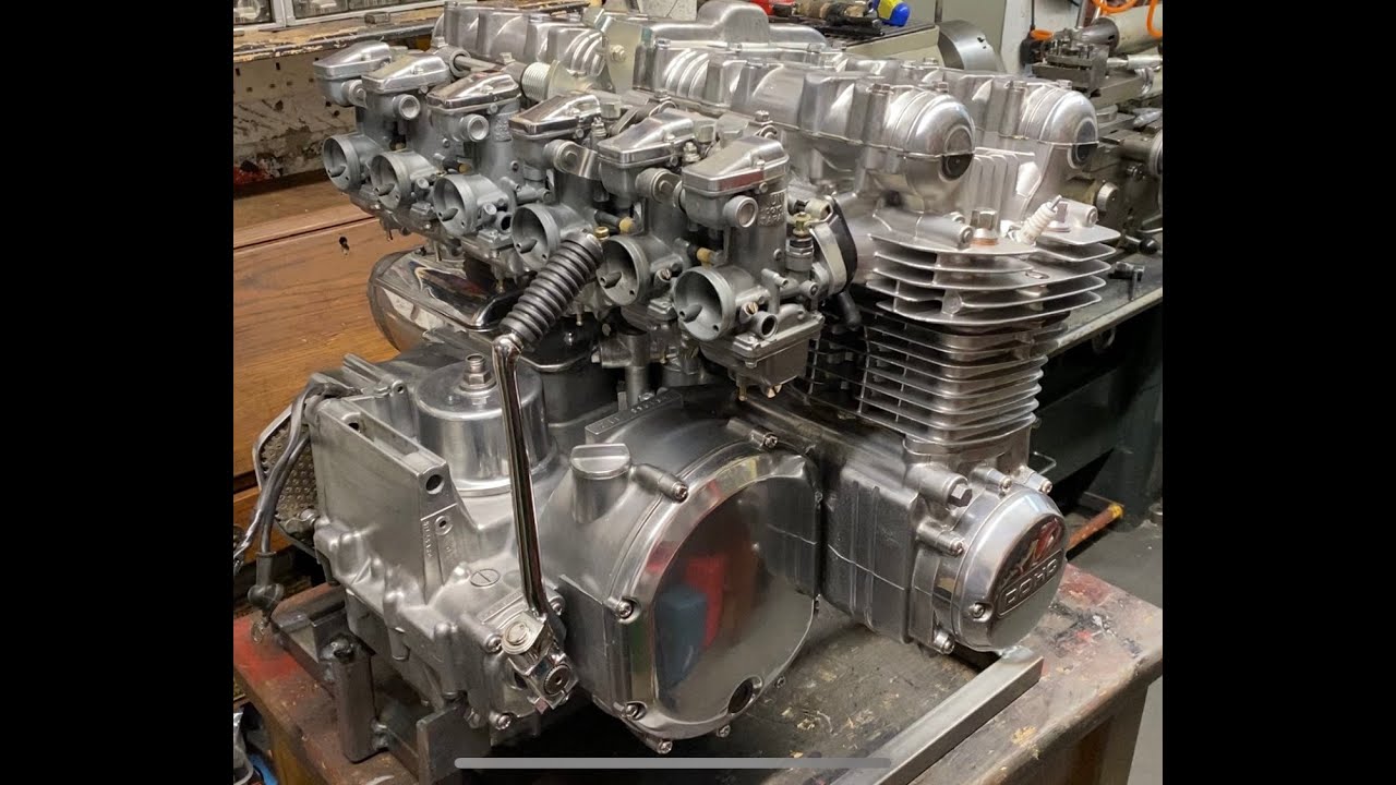 Kawasaki Z1- 1396cc Super Six 6 cylinder engine first start - YouTube.
