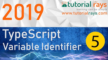 5 TypeScript  variable Identifier 2019 -Tutorial Rays | By Umar Rahman