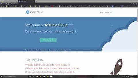 Intro to R Studio Cloud