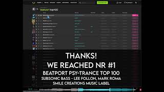 PSY TRANCE #1 BEATPORT SUBSONIC BASS, LEE FOLLON, MARK ROMA, SMILE CREATIONS MUSIC LABEL