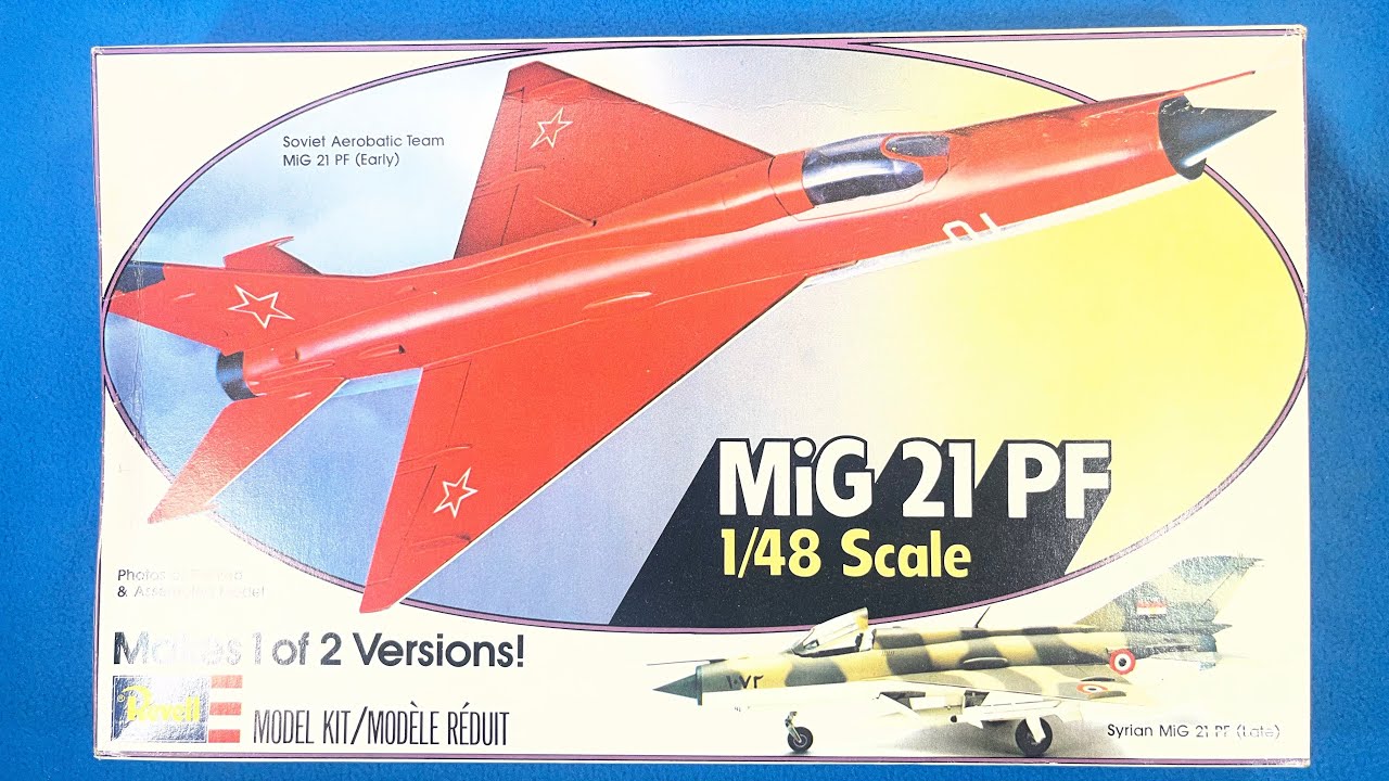 Revell 1977 MiG-21 PF Vintage Model Kit Review Unboxing - YouTube