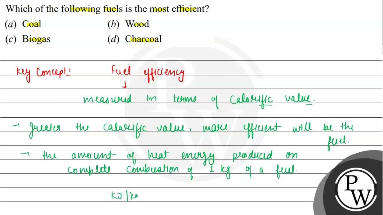 Which of the following fuels is the most efficient? (a) Coal (b) Wood