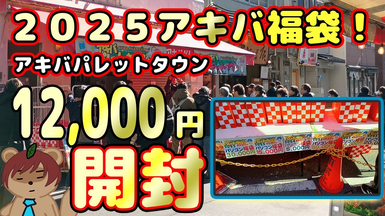 【2025秋葉原福袋！】1万2千円の芳ばしすぎる福袋を開封！【アキバパレットタウン】