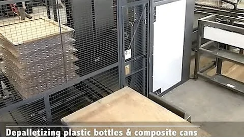 Depalletizer for composite cans and plastic jars- From A-B-C Packaging