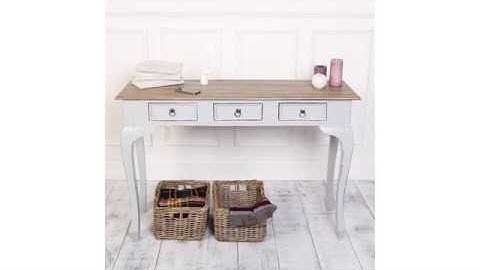 Strong And Elegant Wood Console Table With Drawers