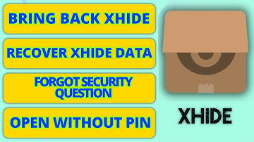 Bring Back XHide | Recover XHide Data|Open XHide Without Security Question | Last Video on XHide