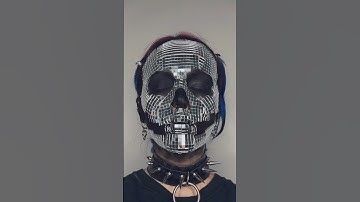 Disco ball skull transformation 🪩 #makeupart #mua #makeuptransformation #halloweenmakeup #disco
