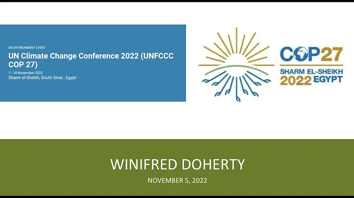 CoP27 - A Sharing by Sr Winifred Doherty to Good S...