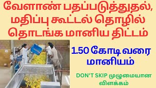 Subsidy Scheme for Value Addition & Processing Industries| subsidy for agriculture business