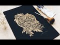 Making a Lino Print | Relief Printing a Floral Heart for Valentine's Day