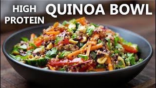 WHOLESOME QUINOA NOURISH BOWL with Asian Dressing | High Protein Vegetarian and Vegan Meal Ideas image