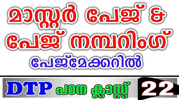 Master Page & Page Numbering - PageMaker Tutorial Part 22