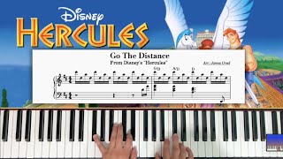 Go The DIstance Disney Piano Solo with Sheet Music (From Hercules)