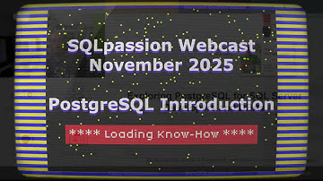 SQLpassion Webcast, November 2025: PostgreSQL Introduction