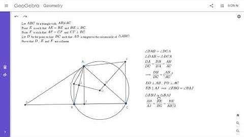 Olympiad Geometry Problem #72: Tangent, Isoceles Triangles, Collinear