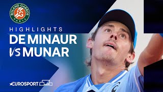 Alex De Minaur vs Jaume Munar | Round 2 | French Open 2024 Highlights 🇫🇷