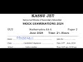 KASSU JET, MATHEMATICS PAPER 2 SECTION 2 2024
