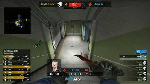 IEM Chicago 2018 - Astralis Xyp9x 1v5 Ninja Defuse vs North [Map2/Nuke]