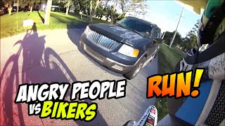 Stupid Angry People Vs Bikers 2024 - Angry Man Chases Motorcycle