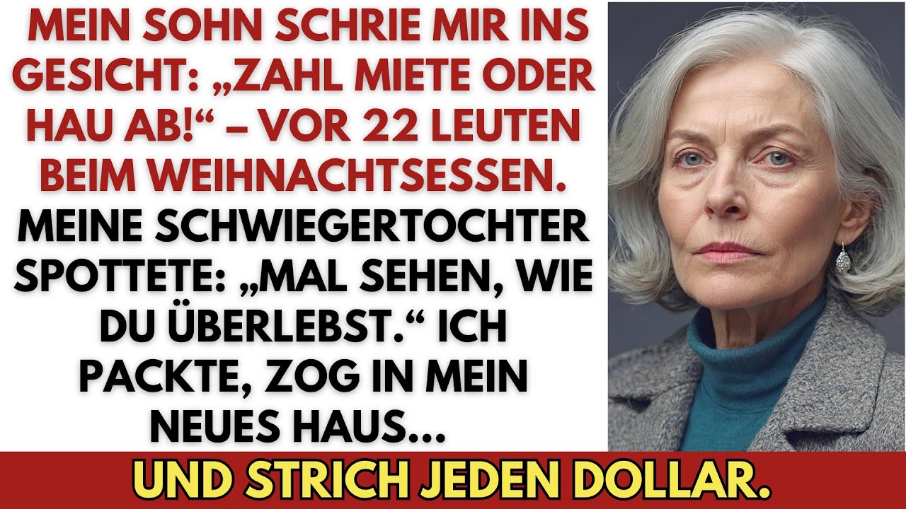 Weihnachtsabend: „Zahl Miete oder geh!“ schrie mein Sohn. Ein Satz von mir ließ ihn erstarren.