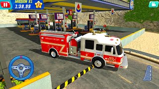 Flying Firefighter Truck Simulator 2023 - 2 Fire Engines Driving - Android Gameplay screenshot 5