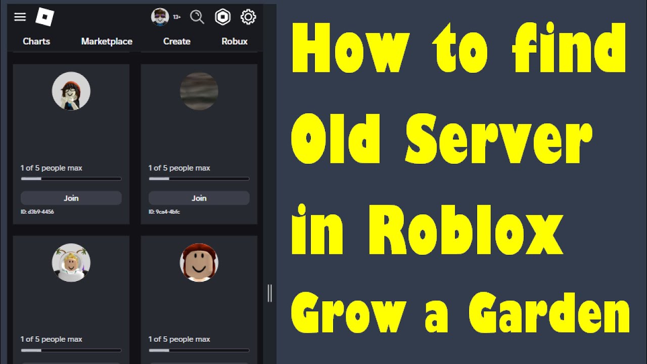 How To Find The Old Servers In Roblox Grow A Garden YouTube 