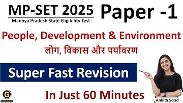 People & Environment Full Syllabus Revision for MP SET 2025 |Paper 1 Most Important Topics