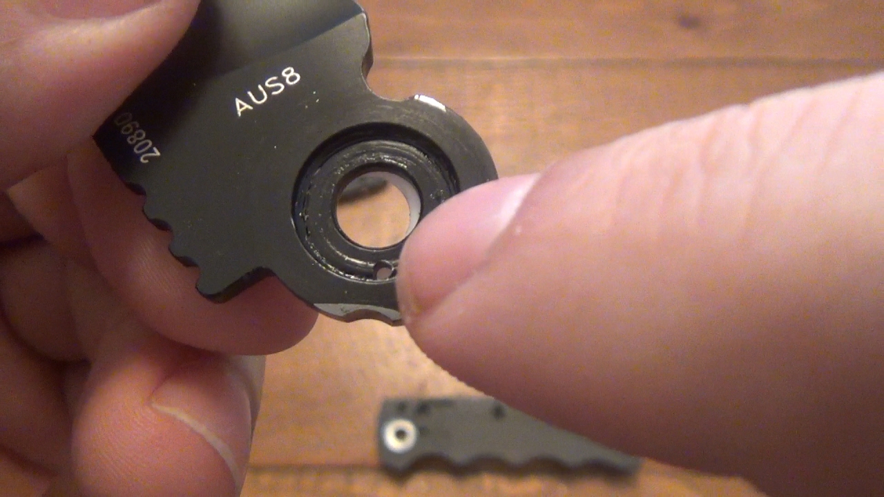 Converting A Push Button Automatic Knife Into A Button Lock Manual