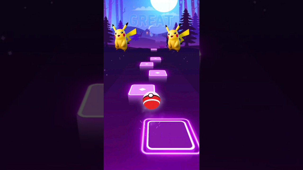 Pikachu Song Tiles hop Edm Rush !! Gaming 👍 