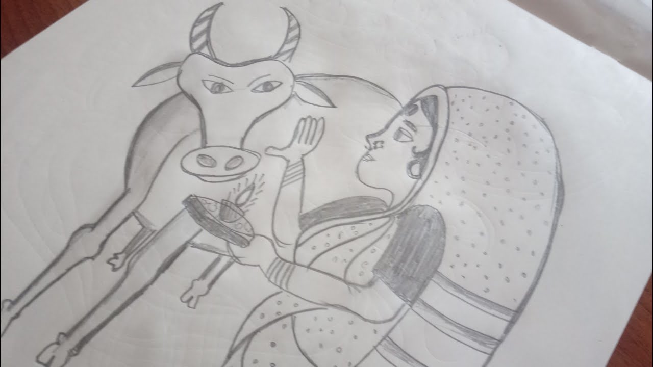 Pola Drawing|Bail Pola Drawing|Pola festival Drawing|Bail Pola ...