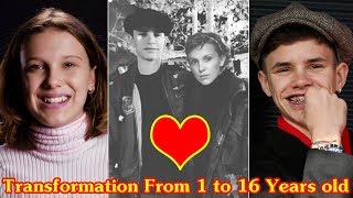 Millie Bobby Brown and Romeo Beckham transformation From 1 to 16 Years old