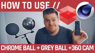 Chrome Ball + Grey Ball + 360 Cam for HDRI Lighting (C4D / Redshift) screenshot 1