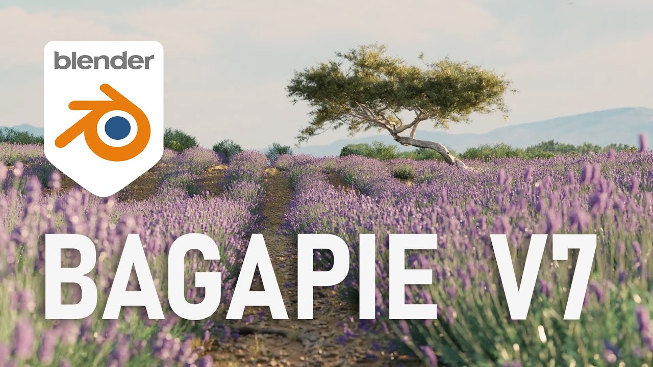 Bagapie addon blender. Bagapie assets. bagapie modifier landscape.