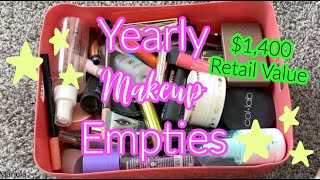 Yearly Makeup Empties 2021 | All The Makeup I Used Up in 2021