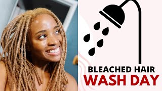 Wash &amp; Condition Bleached Locs With Me