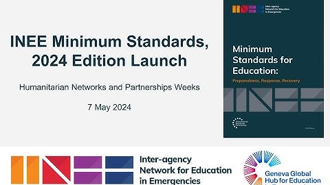 INEE Minimum Standards for Education, 2024 Edition launch at HNPW