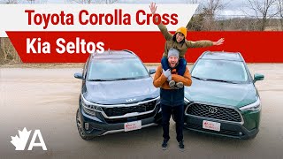 2022 Kia Seltos vs Toyota Corolla Cross Comparison Test : Subcompact Bang for Your Buck