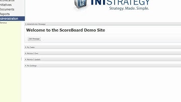 Balanced Scorecard Software General Navigation